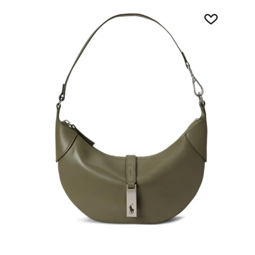 Ralph Lauren Calfskin Mini Shoulder Bag - Hunting Olive
